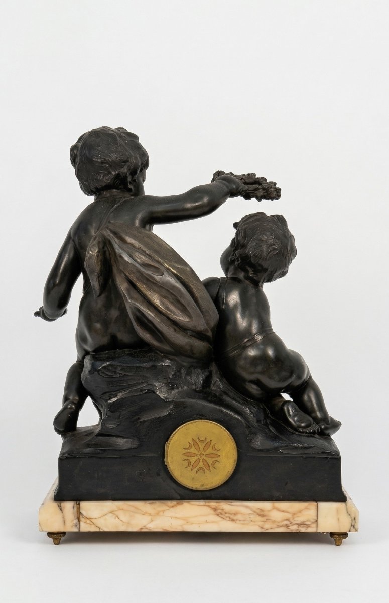 Orologio da tavolo in antimonio, XX secolo, Francia-photo-4