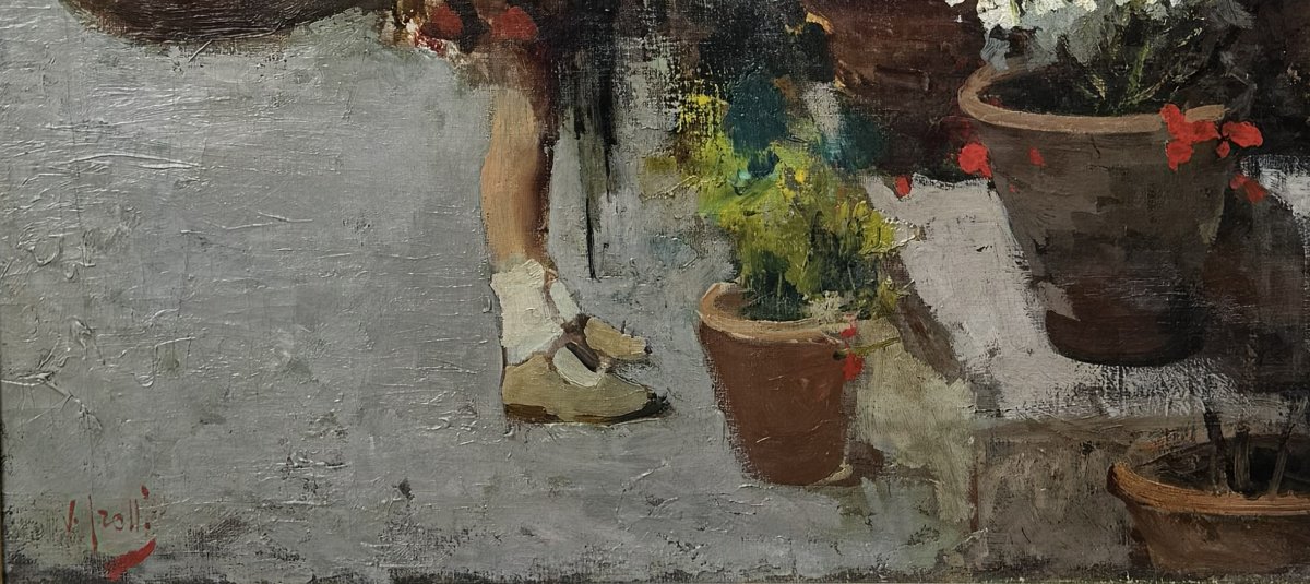 Vincenzo Irolli (Napoli, 1860, Napoli 1949) La preghierina-photo-2