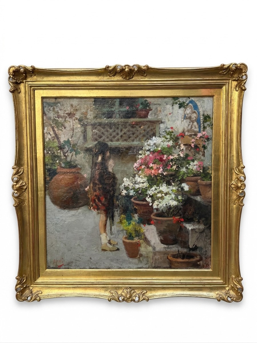 Vincenzo Irolli (Napoli, 1860, Napoli 1949) La preghierina