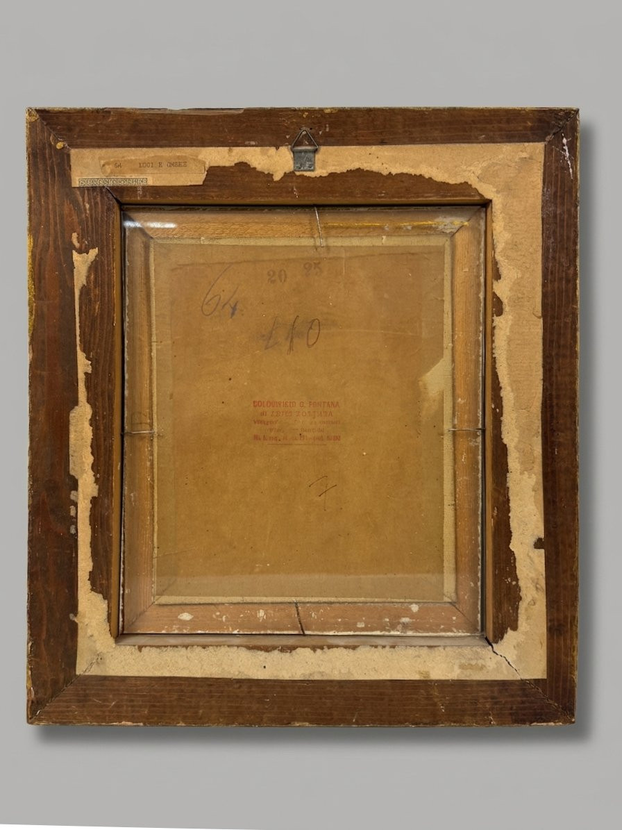 Bernardo Gentili (1900 - 1963) ,  "Veduta di paese con figure"-photo-2