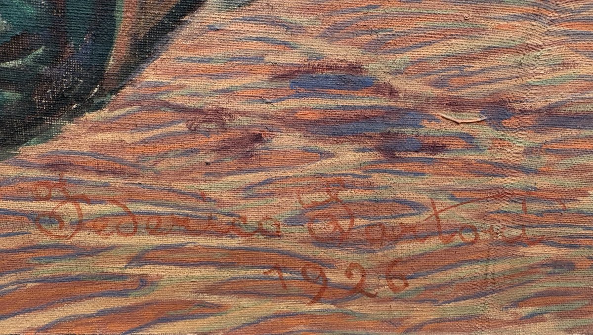 Federico Sartori (Milano, 1865 - 1938)  Michelangelo in piazza del Duomo a Pietrasanta, 1926-photo-2