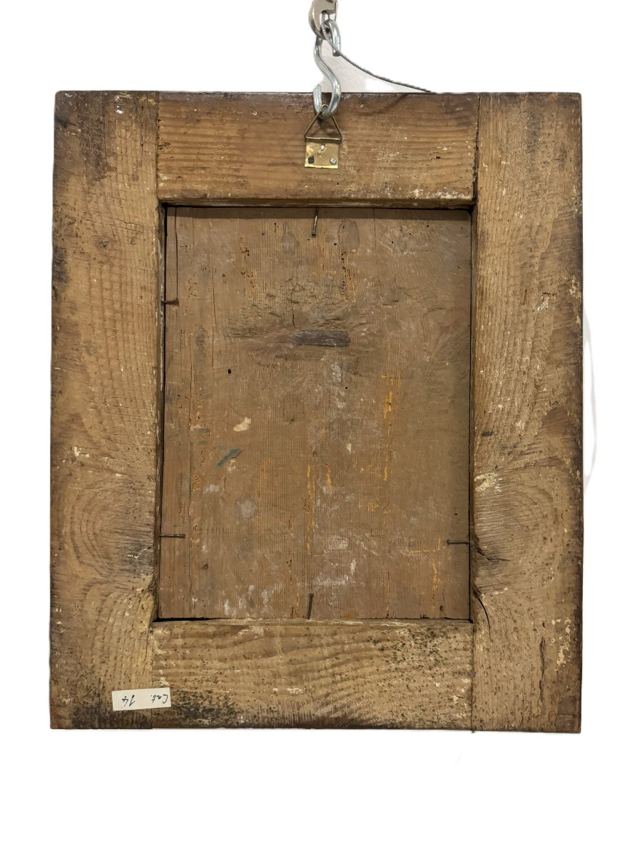 Anonimo del XVIII secolo, "Madonna con il Bambino in ghirlanda floreale"-photo-2