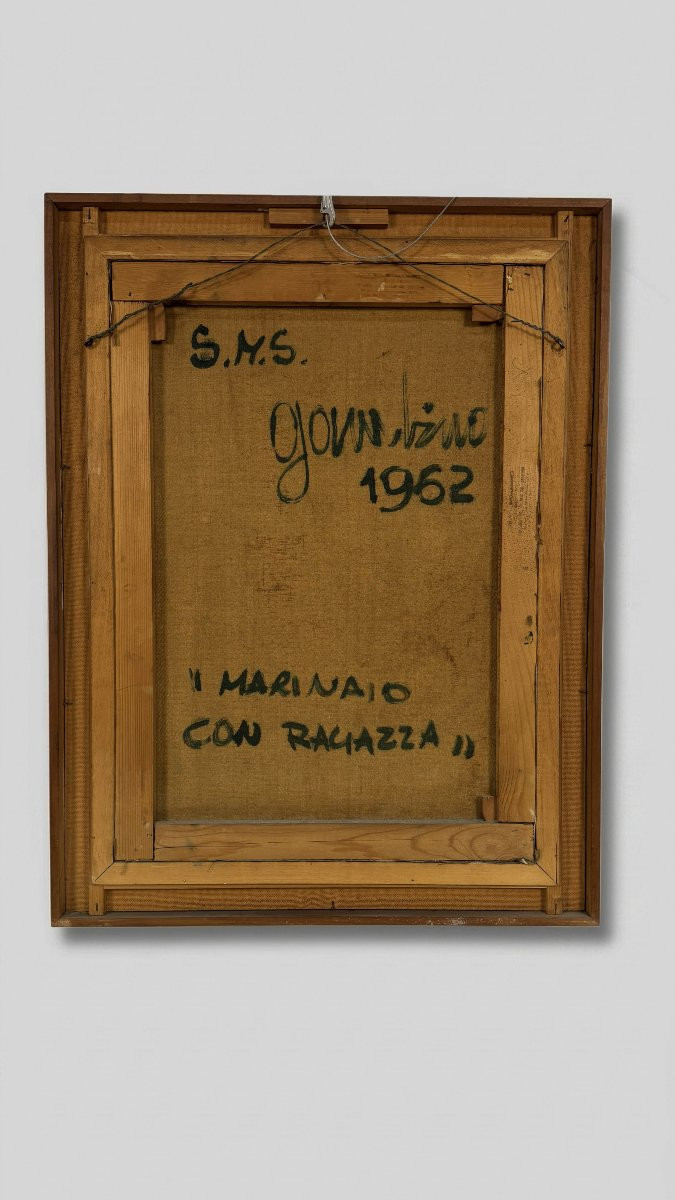 Giuseppe Gambino, (1928 - 1997) "Marinaio con ragazza", 1962-photo-2