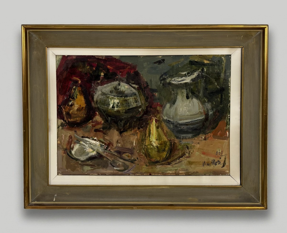 Neno Mori,  (Venezia 1899 - Venezia 1968) Natura morta, 1961