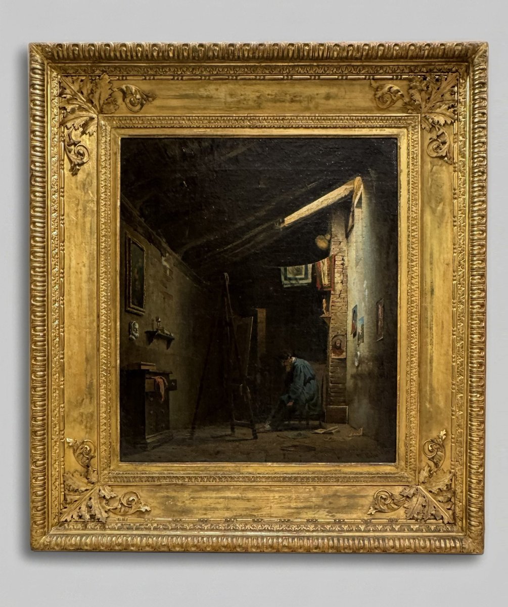 Orfeo Orfei, "Lo studio del pittore", 1865