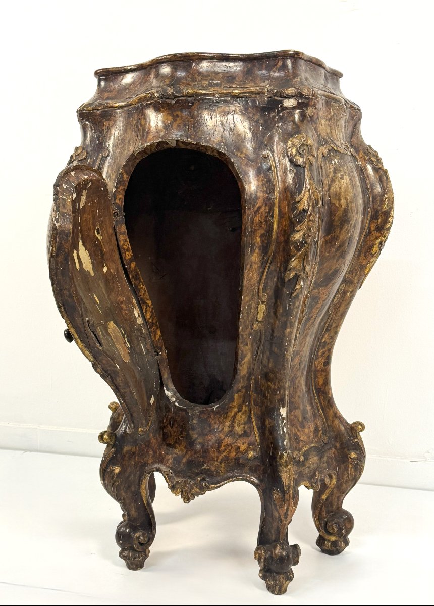 Comodino in legno laccato, Venezia, XIX secolo-photo-2