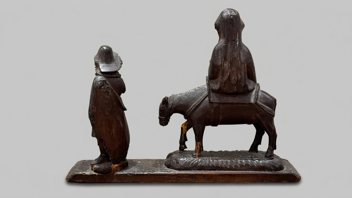 Scultore di ambito germanico del XVII secolo,  "Fuga in Egitto"-photo-2