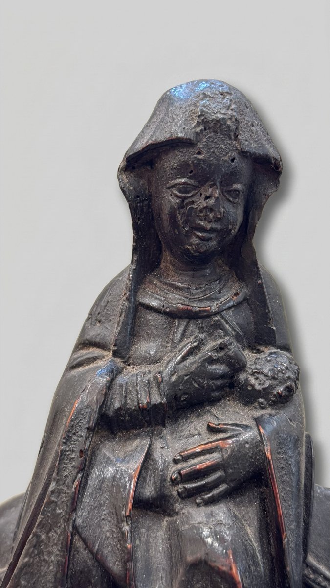 Scultore di ambito germanico del XVII secolo,  "Fuga in Egitto"-photo-4