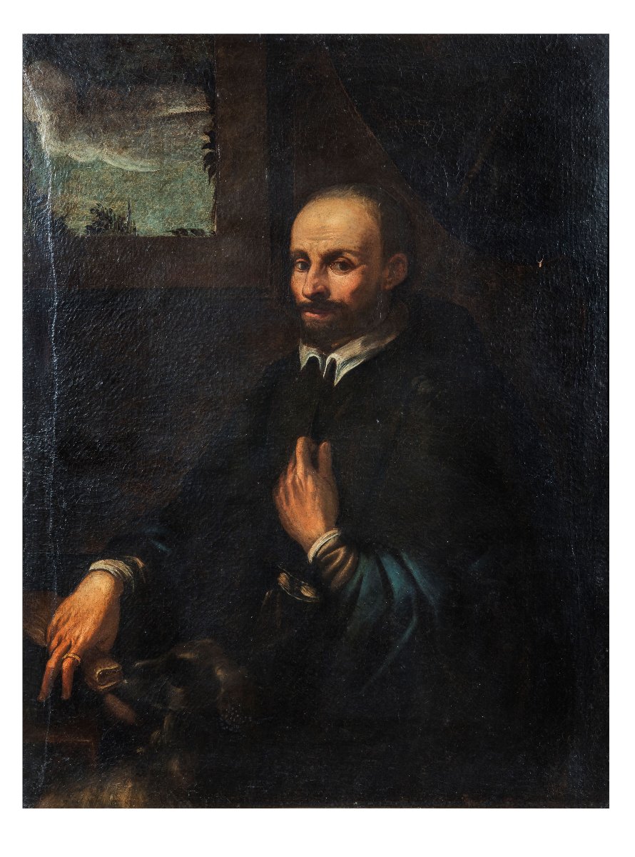 Anonimo del XVII secolo,  "Ritratto di gentiluomo"-photo-3