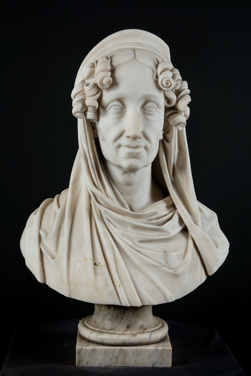 Giuseppe Bogliani (Torino 1805 - 1881), "Busto di Teresa Spinola Raggi"-photo-2