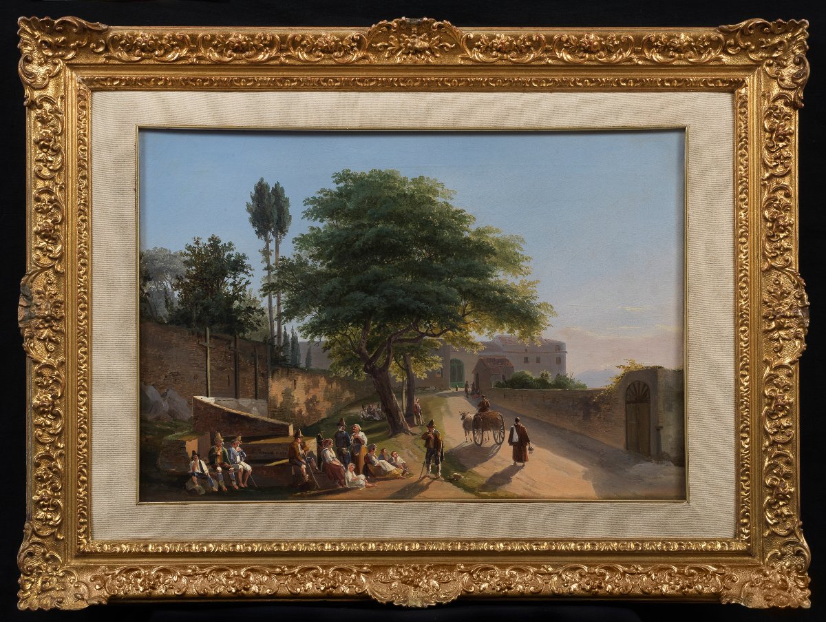 SALVATORE FERGOLA (Napoli, 1799 - 1874) Presso il monastero, 1826
