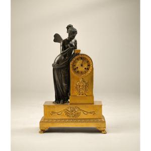Orologio da tavolo in bronzo dorato e brunito, Lemoines Parigi, primo quarto del XIX secolo