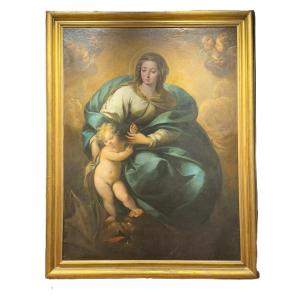 Carlo Francesco Nuvolone (Milano, 1609 - 1662)  "Madonna con il Bambino"