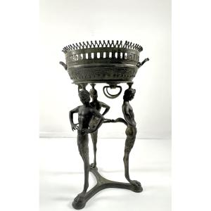 Fioriera in bronzo brunito, XIX secolo