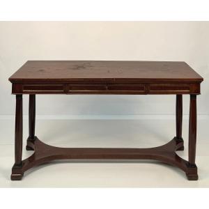 Scrivania da centro in mogano, XX secolo