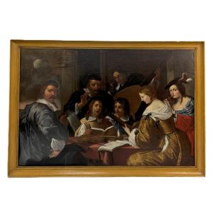 Anonimo del XVII secolo, "Il concerto", (copia da Hermans's van Bijler)
