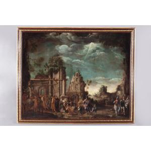 Domenico Carpinoni, "Adorazione dei Magi tra rovine classiche"