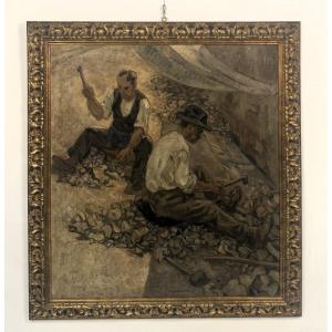 Vittorio Nomellini (Genova 1901 - Firenze 1965) "Operai"