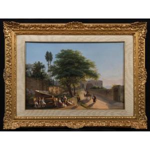 SALVATORE FERGOLA (Napoli, 1799 - 1874) Presso il monastero, 1826
