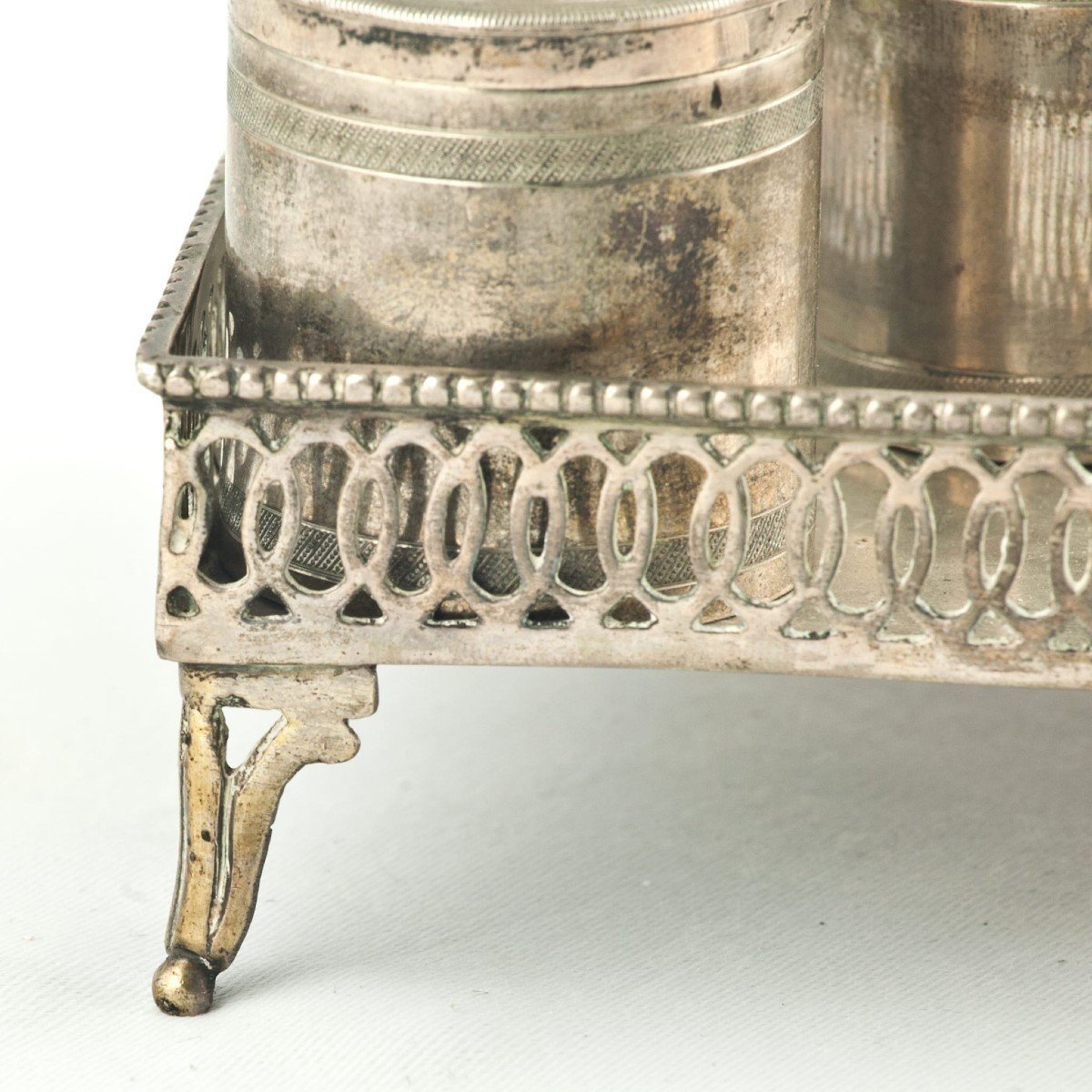 elegante calamaiera in argento napoletana-photo-3