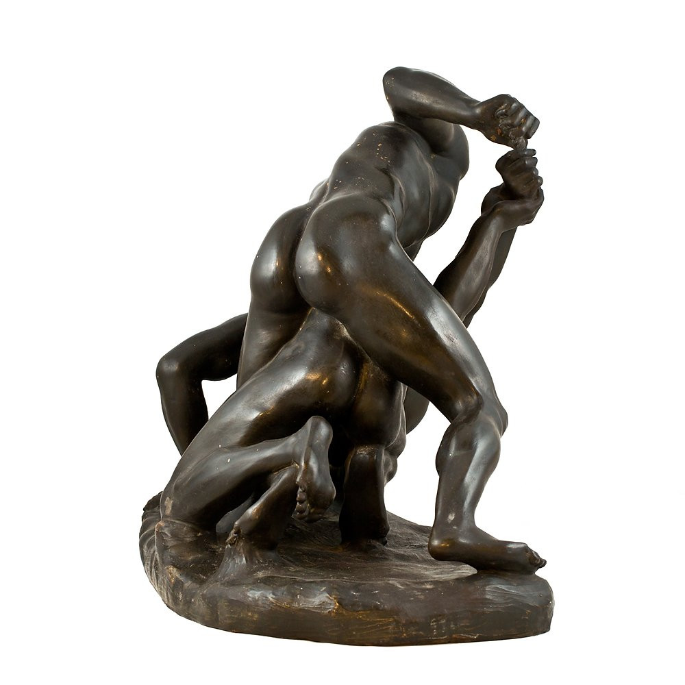 Scultura raffigurante due lottatori-photo-1