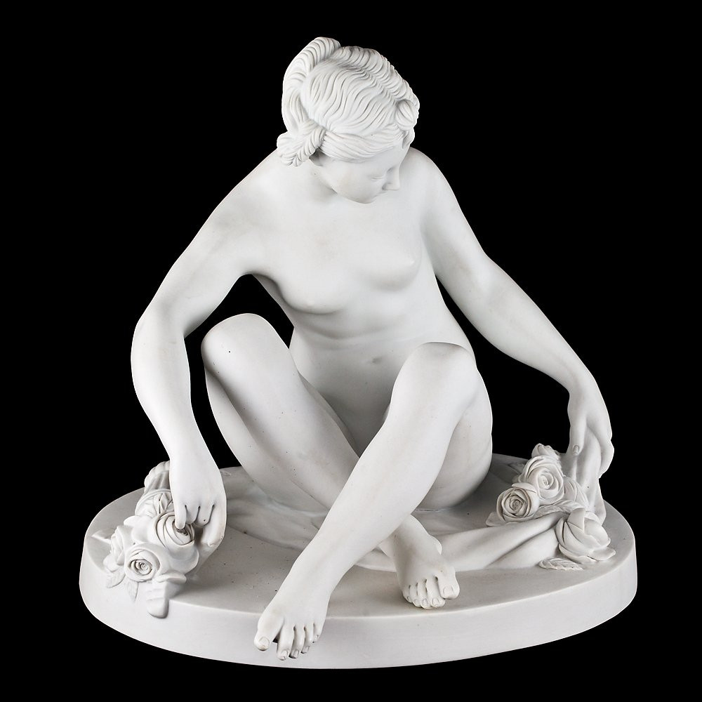 Scultura raffigurante Venere accovacciata-photo-2