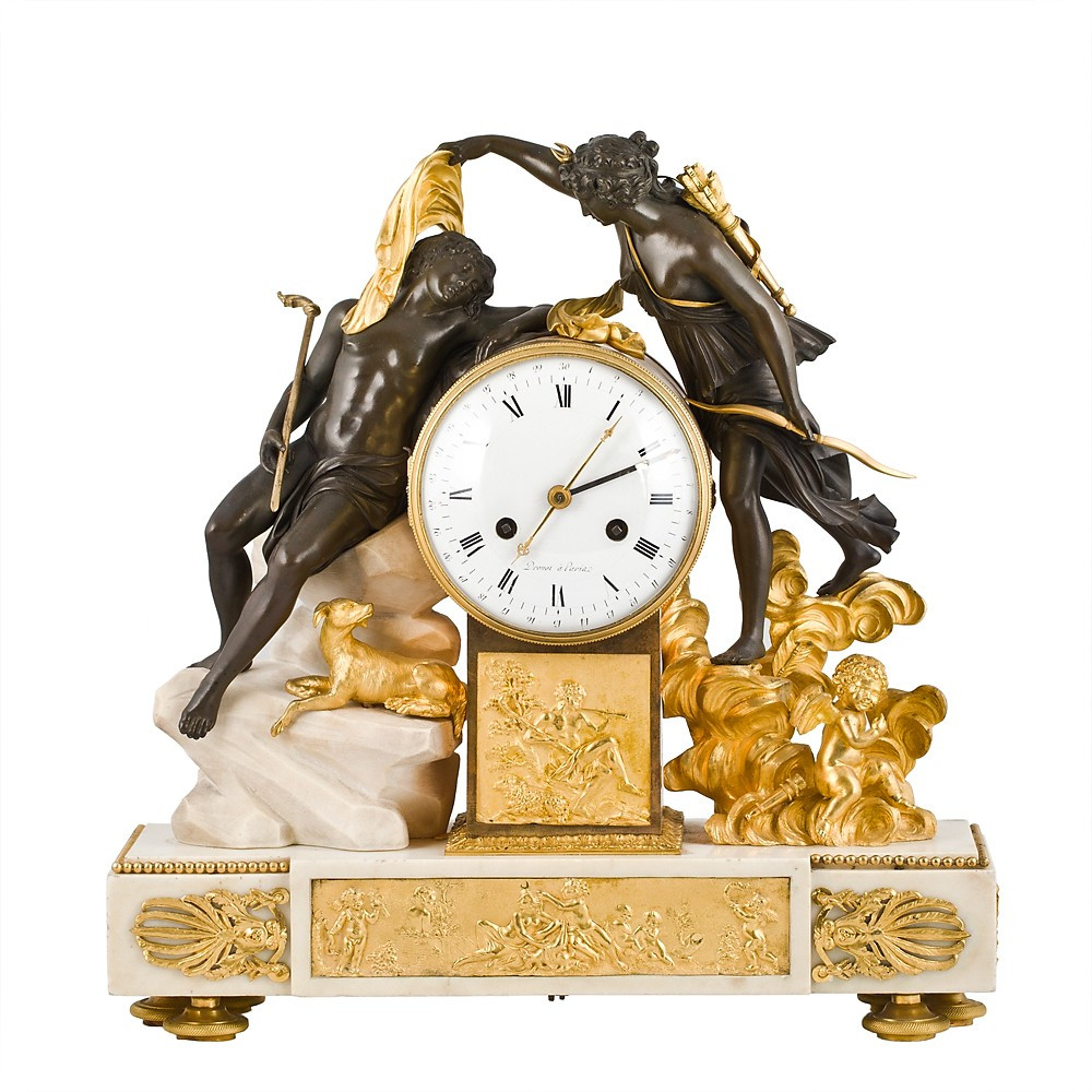 Orologio da tavolo Luigi XVI, quadrante firmato “Drouot à Paris”