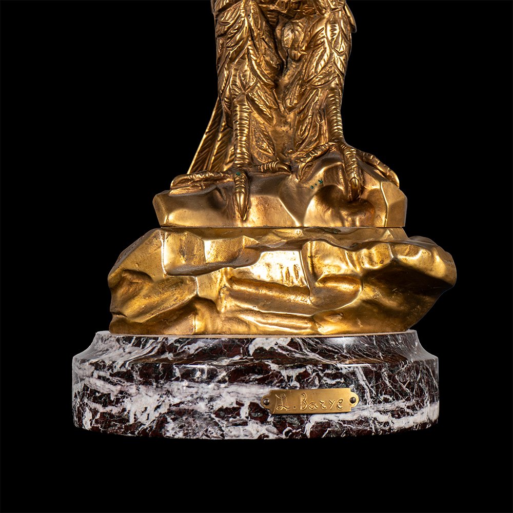 Raffinata scultura di aquila – Antoine Louis Barye-photo-2