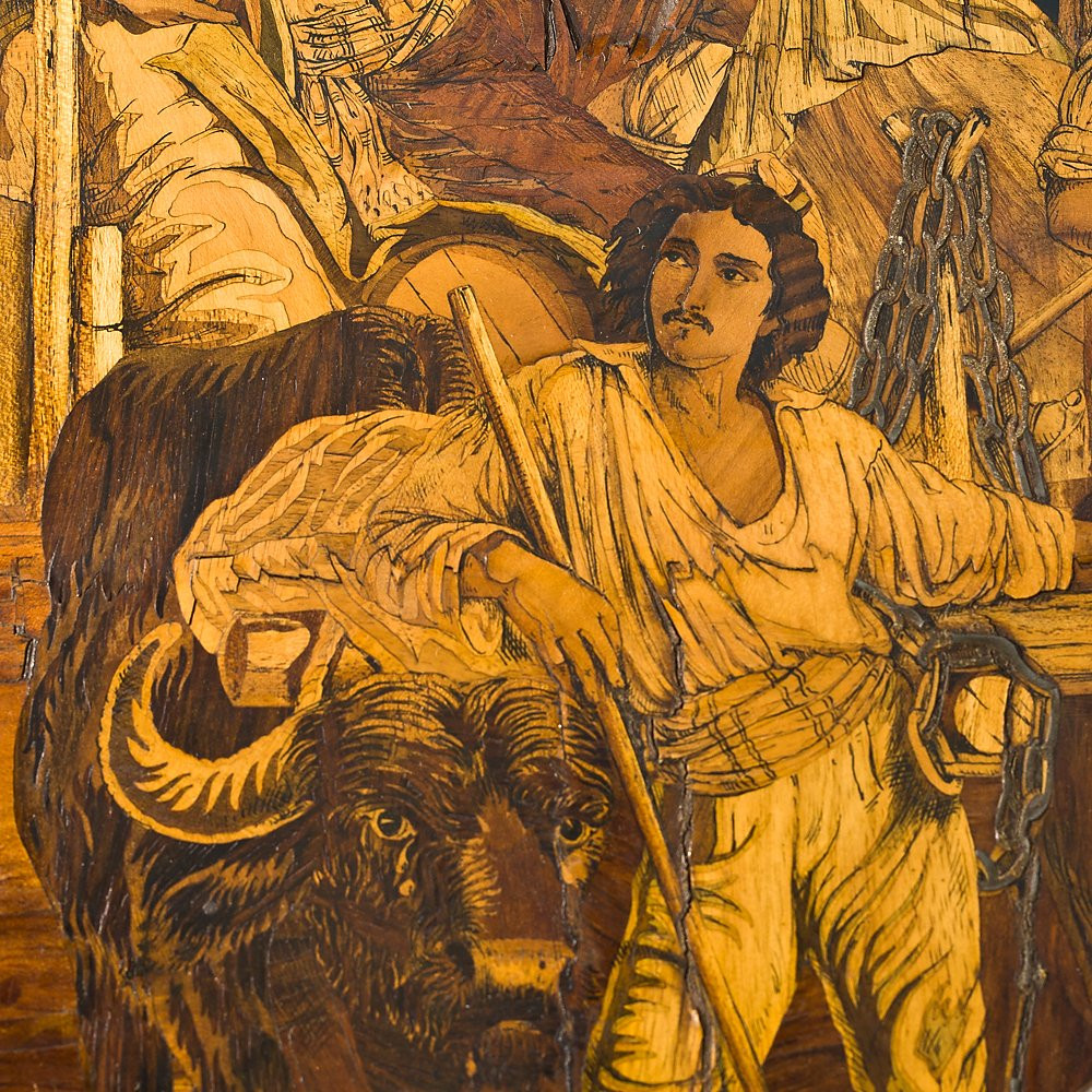 Placca raffigurante “il Carro di San Germano” firmata “Amerigo Gargiulo”-photo-3