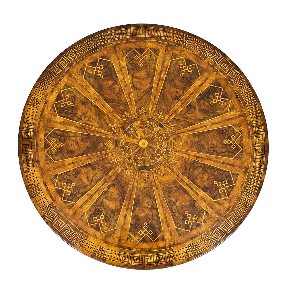 Tavolo da centro lastronato in piuma di noce-photo-3