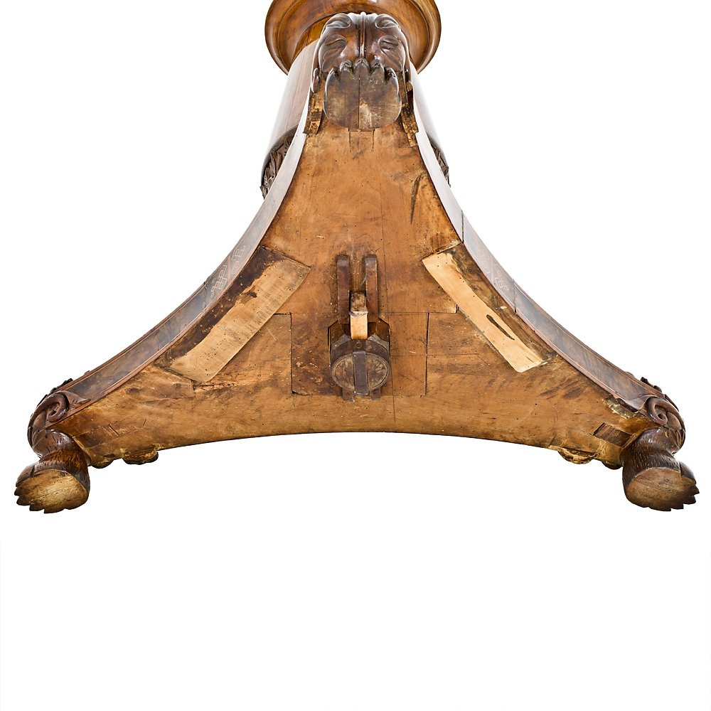 Tavolo da centro lastronato in piuma di noce-photo-6