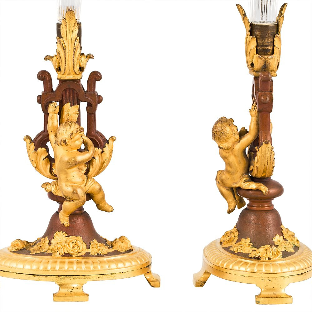 Coppia di Calici Cornucopia in cristallo-photo-2