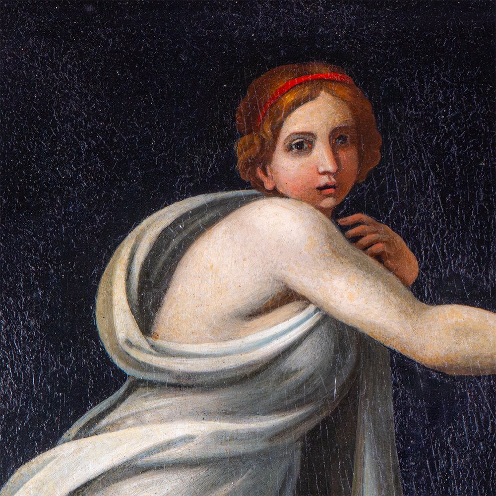 Coppia di Dipinti neoclassici con cornice dorata – Angelo Maestri-photo-2