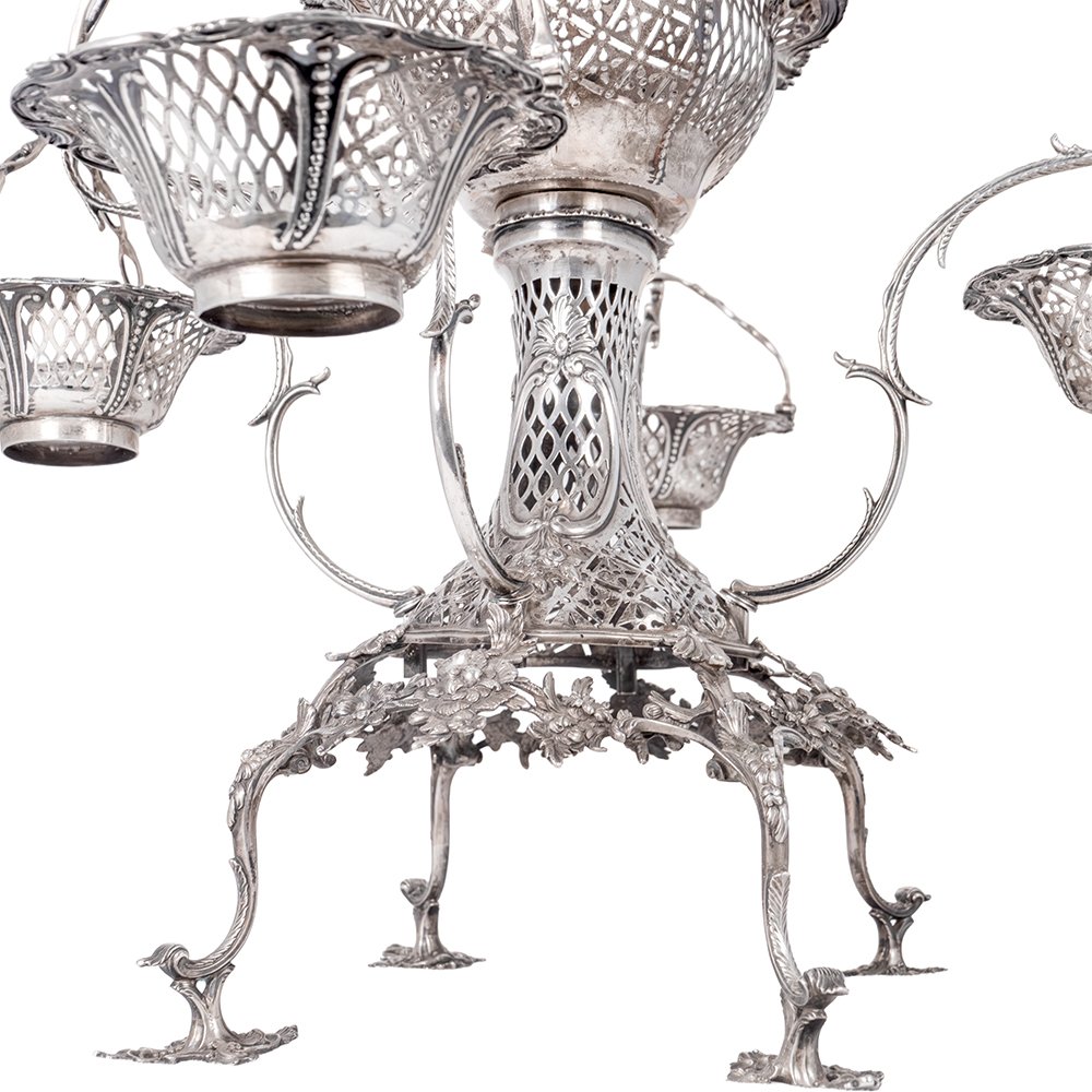 Importante Epergne georgiana in argento sterling-photo-4