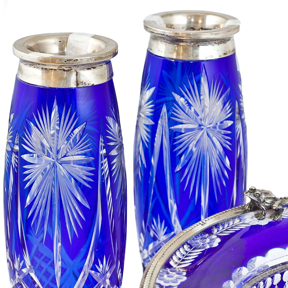 Trittico in cristallo di Baccarat e argento-photo-3