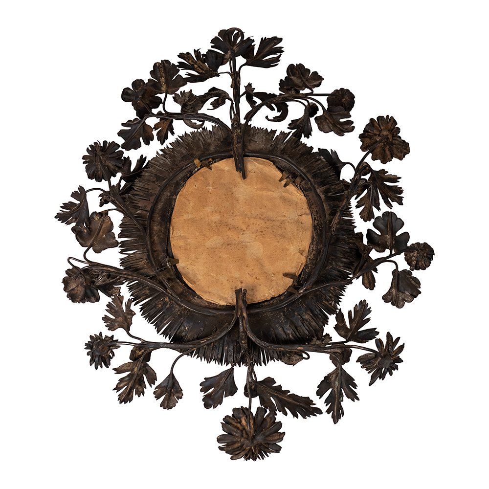 Dipinto su vetro raffigurante la Vergine Maria - Cornice in argento-photo-6