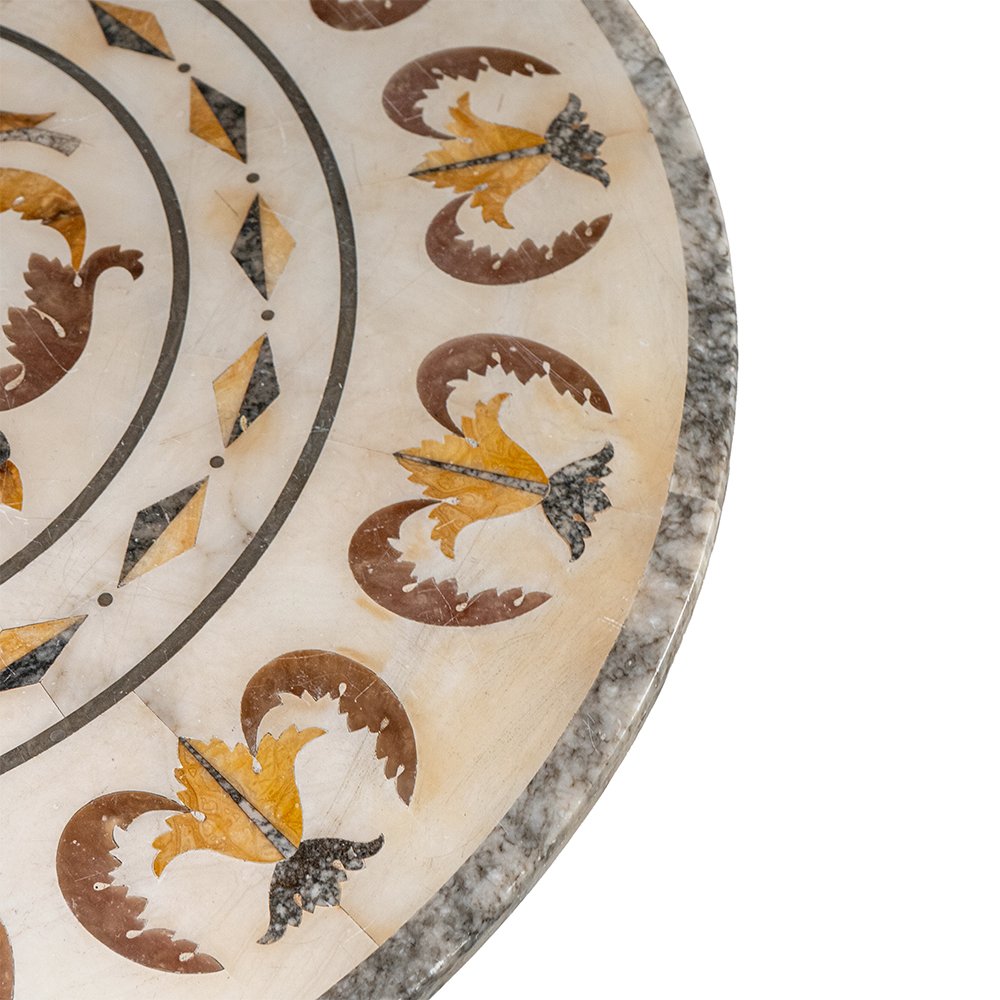 Tavolino intarsiato in marmi policromi-photo-3