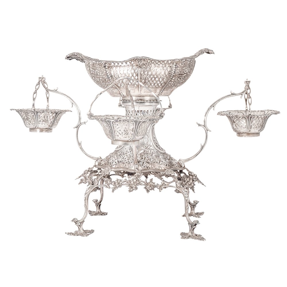 Importante Epergne georgiana in argento sterling-photo-1