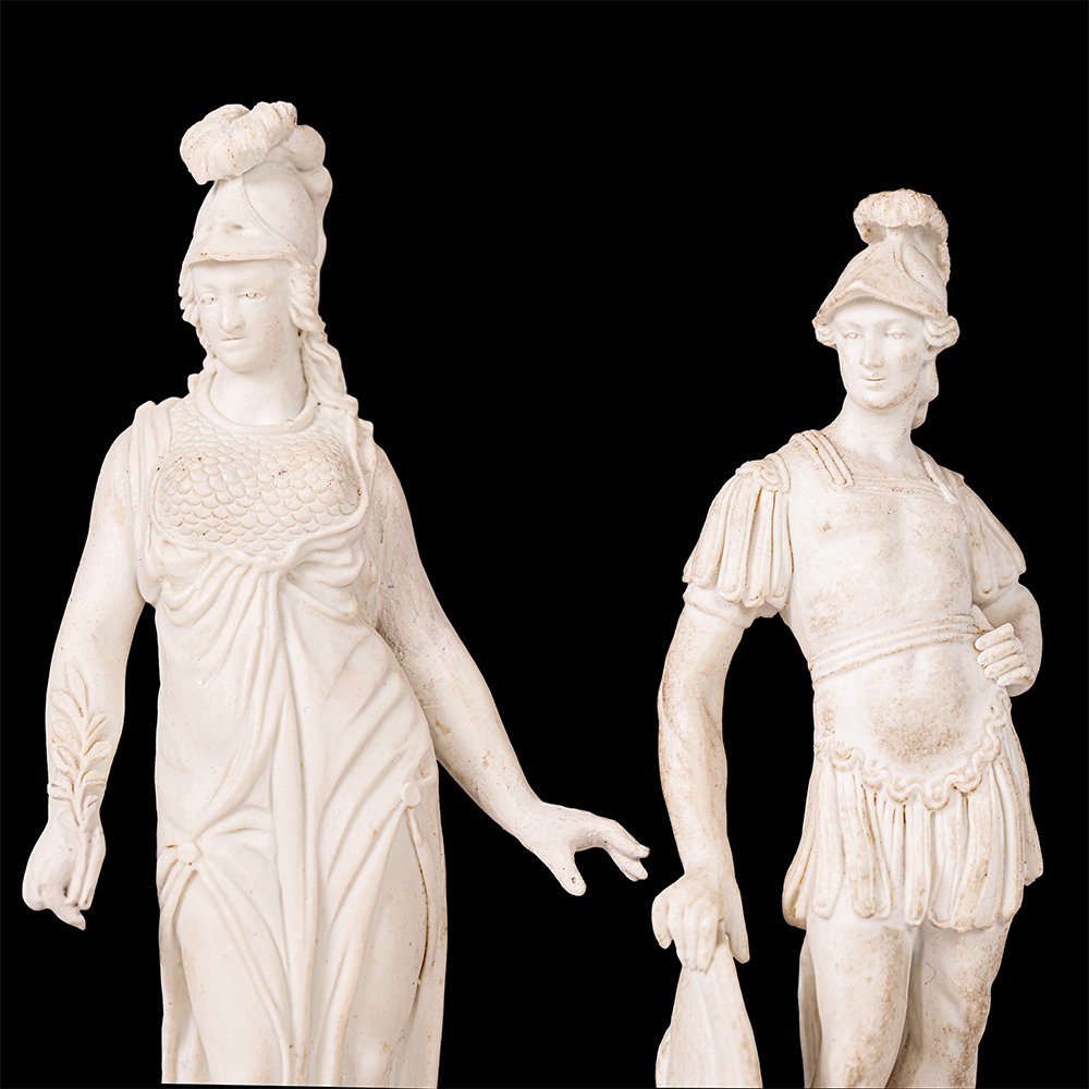 Coppia di Sculturine raffiguranti Marte e Minerva-photo-2