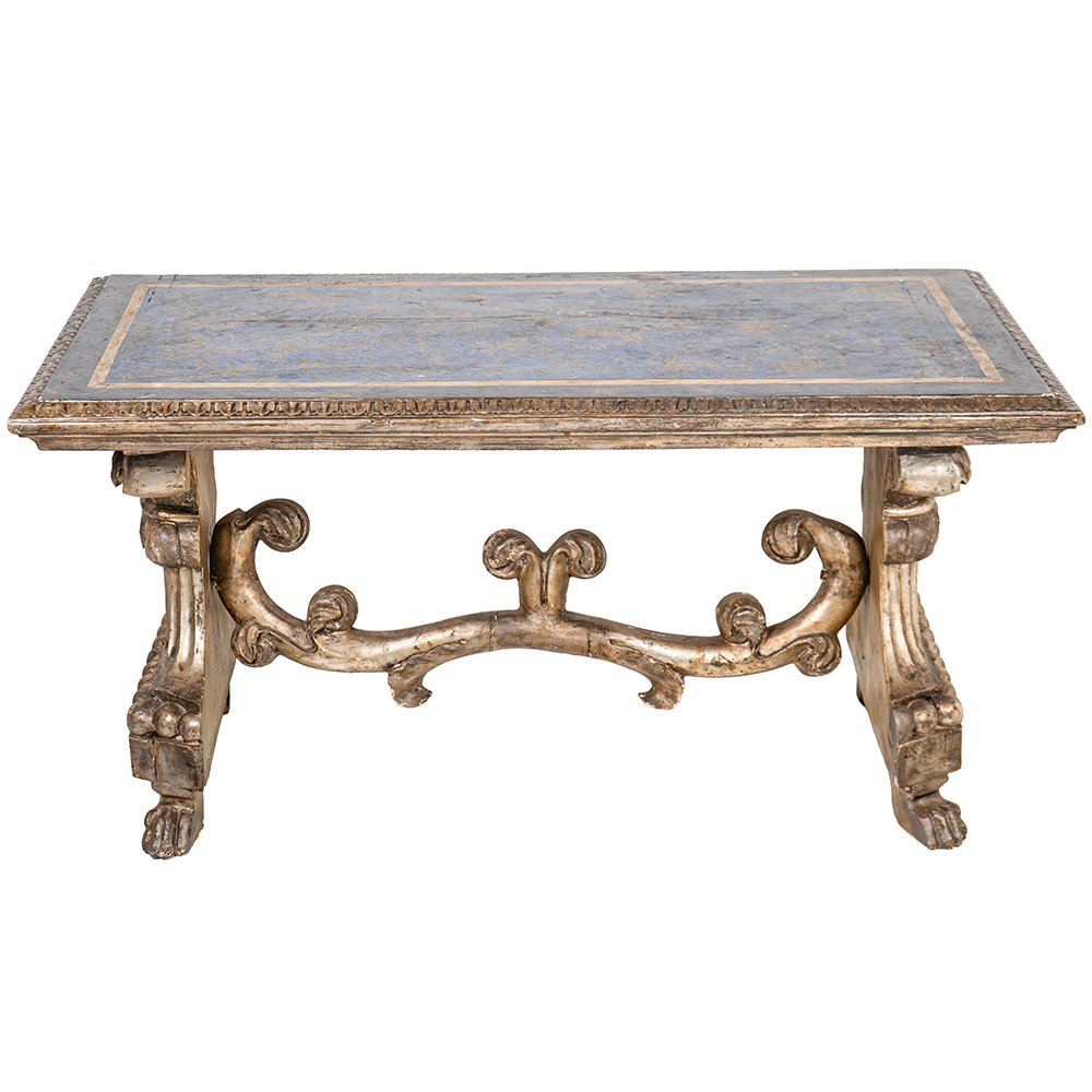 Tavolino basso con piano laccato in lapislazzulo-photo-2