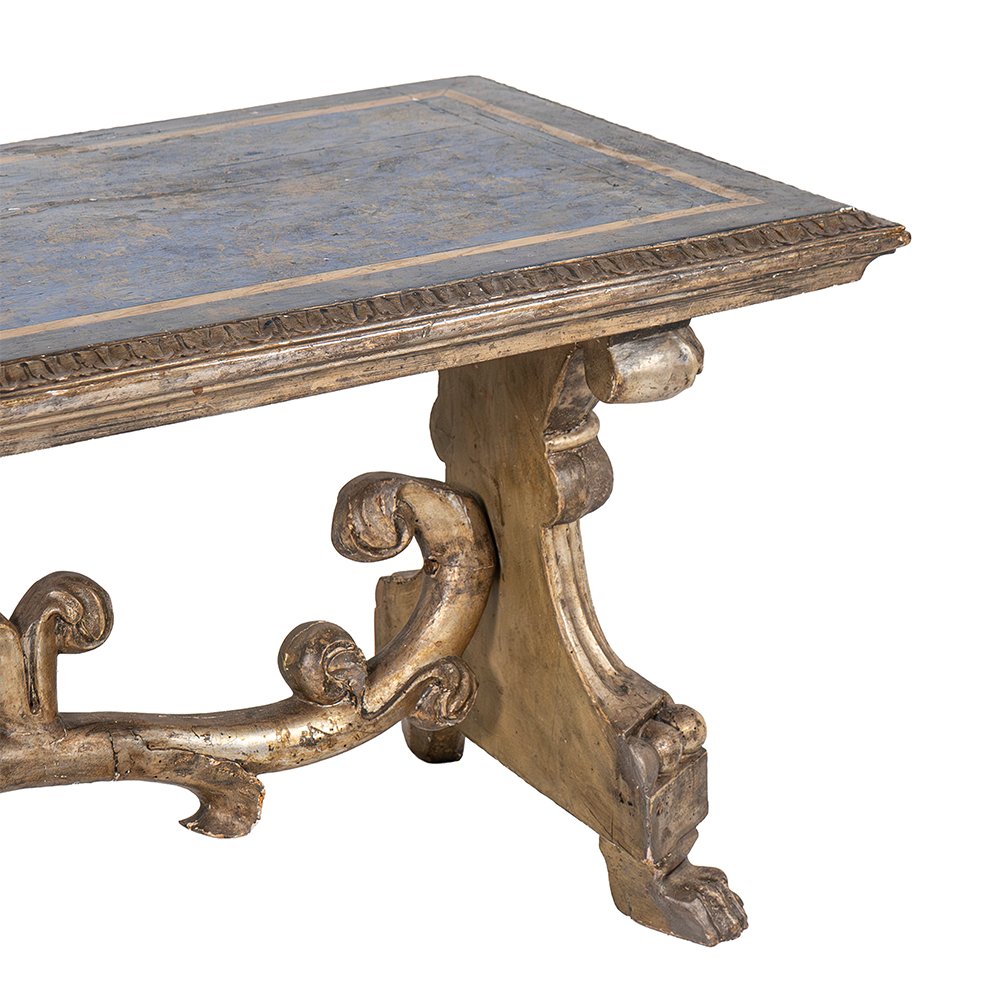 Tavolino basso con piano laccato in lapislazzulo-photo-1