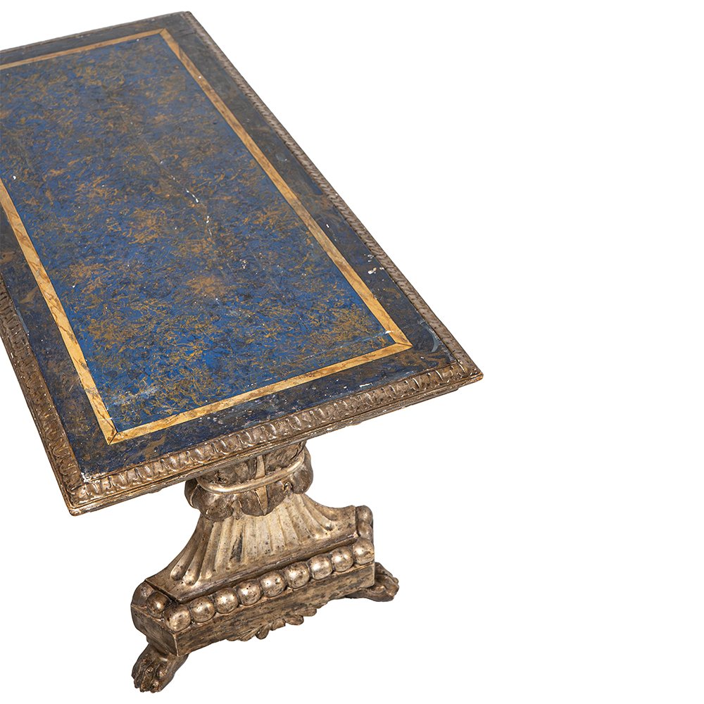 Tavolino basso con piano laccato in lapislazzulo-photo-4