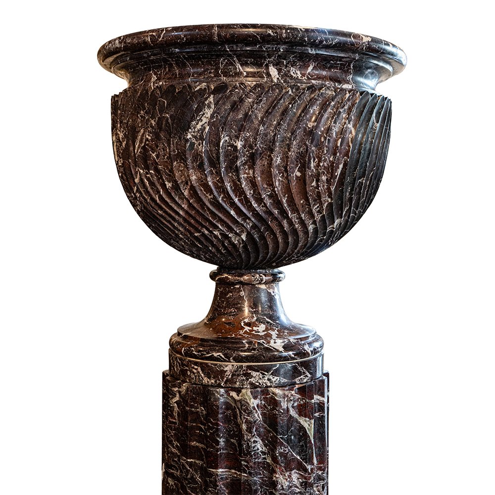 Coppia di Colonne in Marmo Rosso Levanto (piccole)-photo-4
