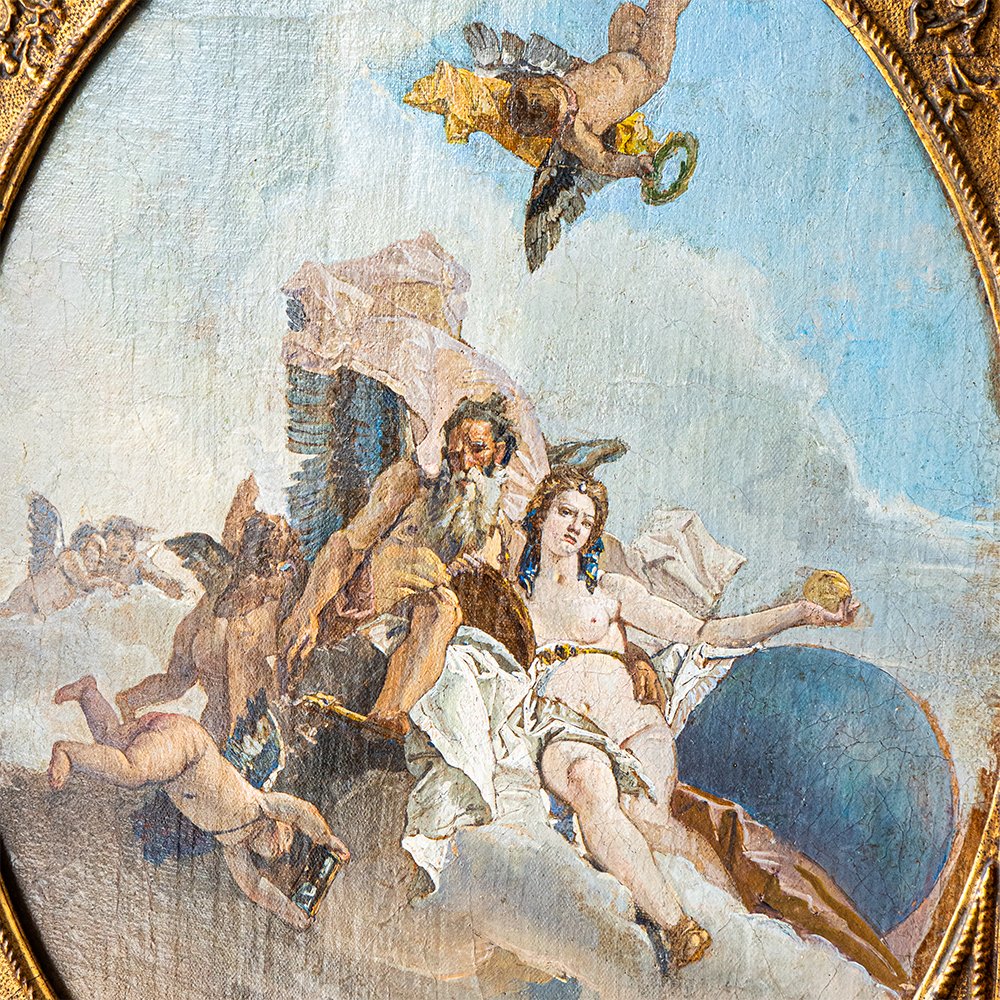 Bozzetto raffigurante L’Allegoria del Tempo e della Verità - Jacopo Guarana-photo-1