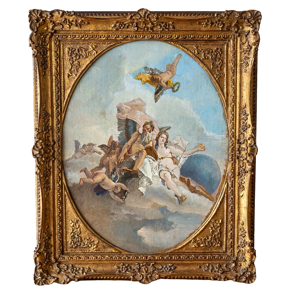 Bozzetto raffigurante L’Allegoria del Tempo e della Verità - Jacopo Guarana