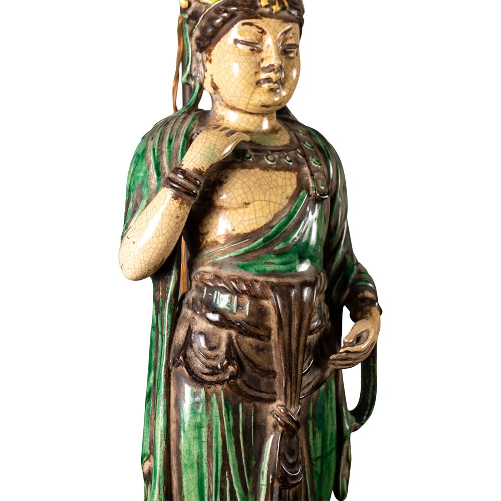 Coppia di lampade raffiguranti Bodhisattva-photo-4