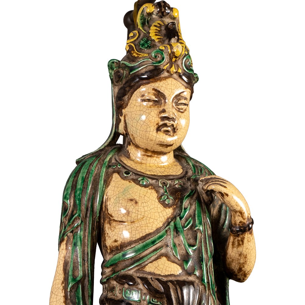 Coppia di lampade raffiguranti Bodhisattva-photo-3