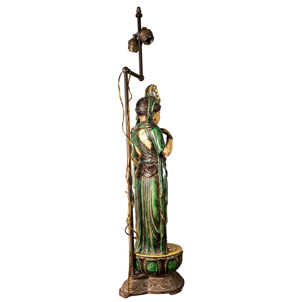 Coppia di lampade raffiguranti Bodhisattva-photo-4