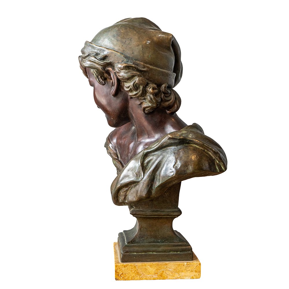 Coppia di mezzi busti in bronzo - Julien Caussé-photo-6