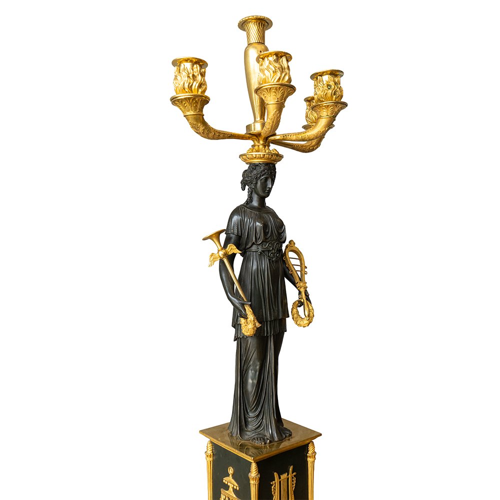 Coppia di Flambeaux Impero - Claude Galle-photo-3